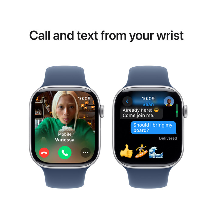 Apple Watch Series 10 46 mm Silber Sportarmband M/L visueller lieferant