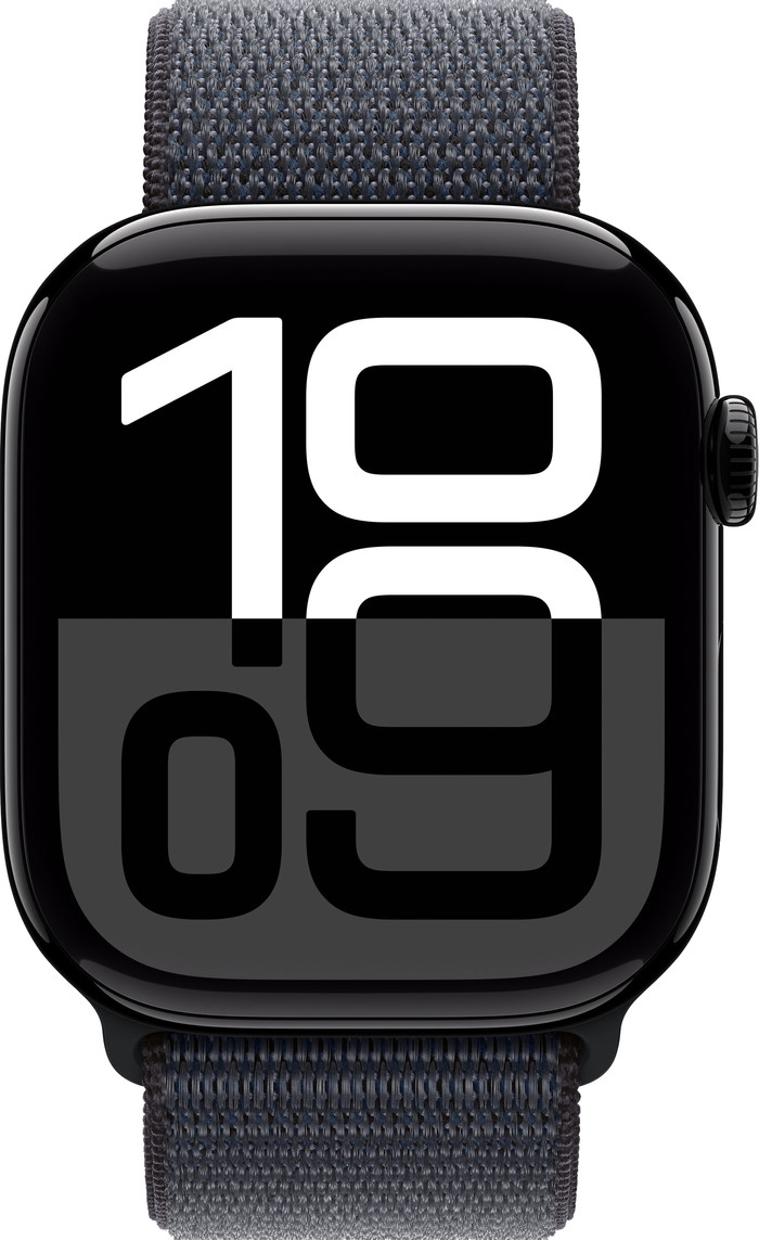 Apple Watch Series 10 4G 46 mm Noir Boucle Sport avant