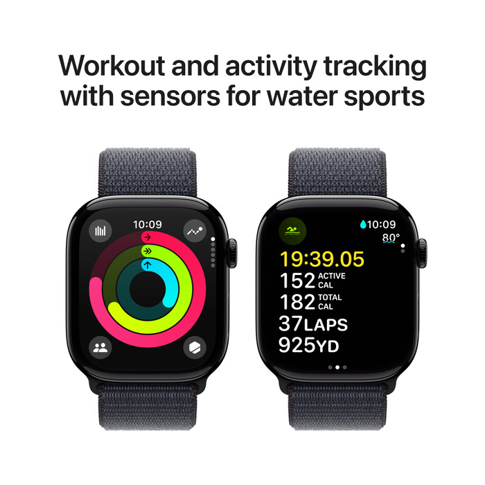 Apple Watch Series 10 4G 46 mm Noir Boucle Sport visuel fournisseur