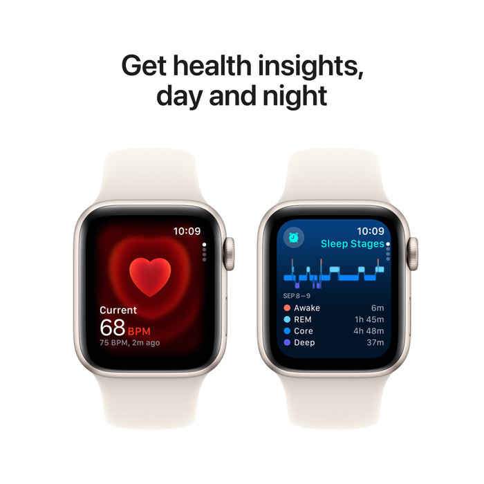Apple Watch SE 2024 40mm Starlight Sportband S/M visual leverancier