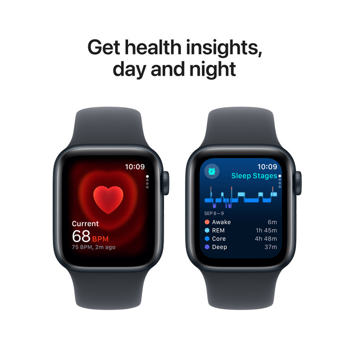Apple Watch SE 2024 4G 40mm Midnight Sportband S/M visual leverancier