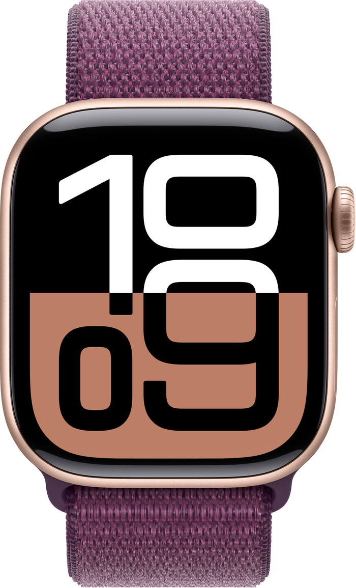 Apple Watch Series 10 42mm Roségoud Sport Loop voorkant
