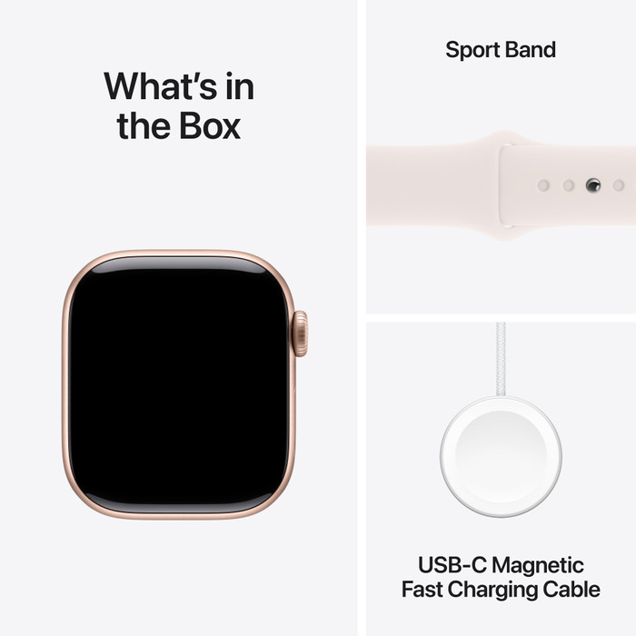 Apple Watch Series 10 42mm Rose Gold Sport Band S/M accessory