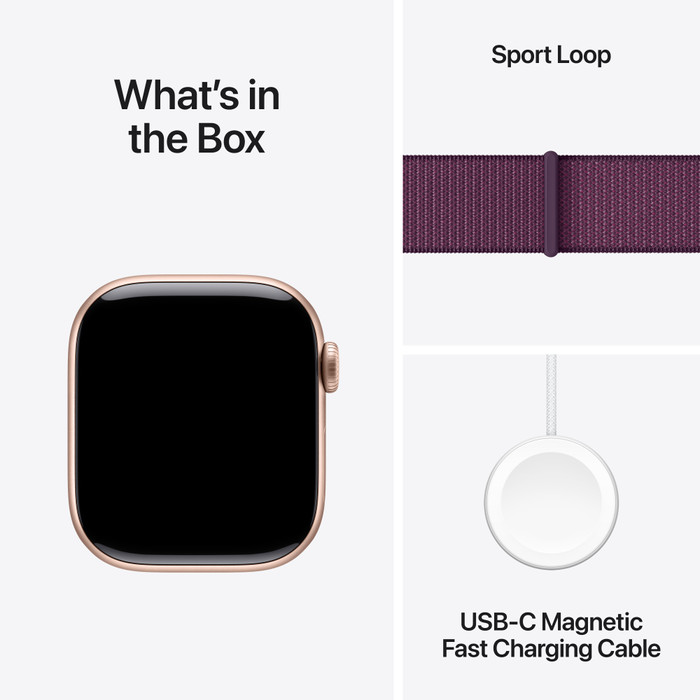 Apple Watch Series 10 42mm Roségoud Sport Loop accessoire
