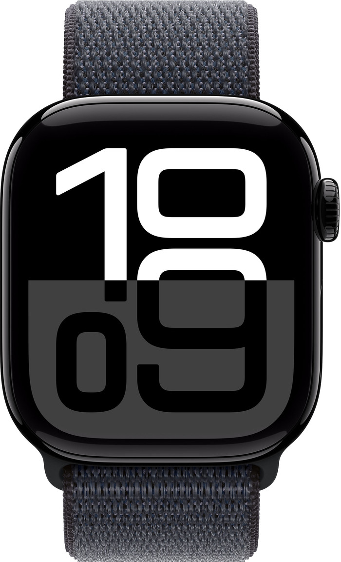 Apple Watch Series 10 4G 42mm Black Sport Watch Strap front