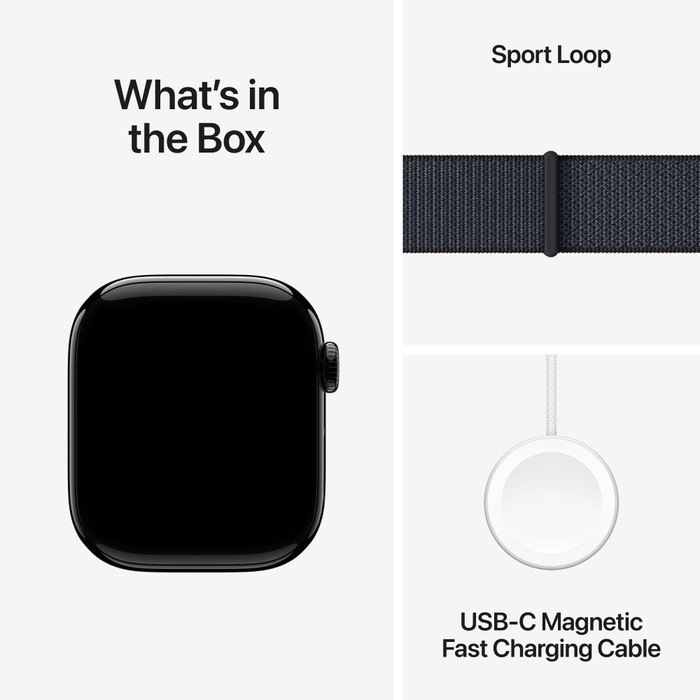 Apple Watch Series 10 4G 42mm Black Sport Watch Strap accessory