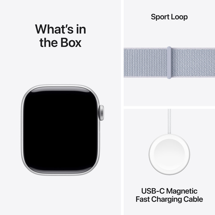 Apple Watch Series 10 4G 42mm Zilver Sport Loop accessoire