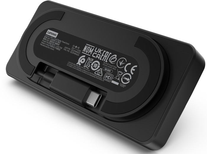 Lenovo USB-C-Travel Dock voor 2 schermen (met adapter) onderkant