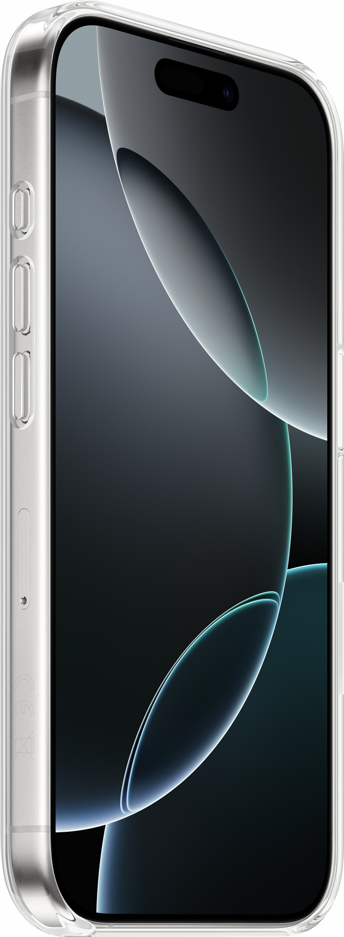 Apple iPhone 16 Pro Back Cover met MagSafe Transparant linkerkant