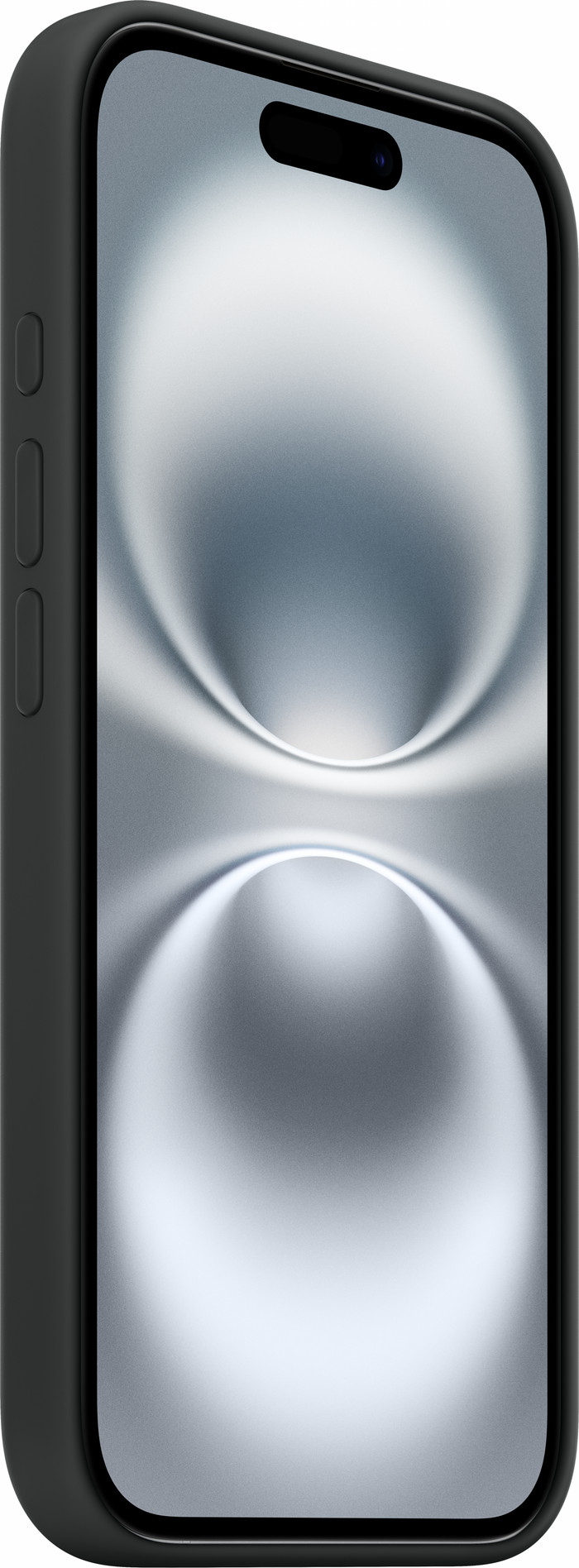 Apple iPhone 16 Back Cover met MagSafe Zwart linkerkant