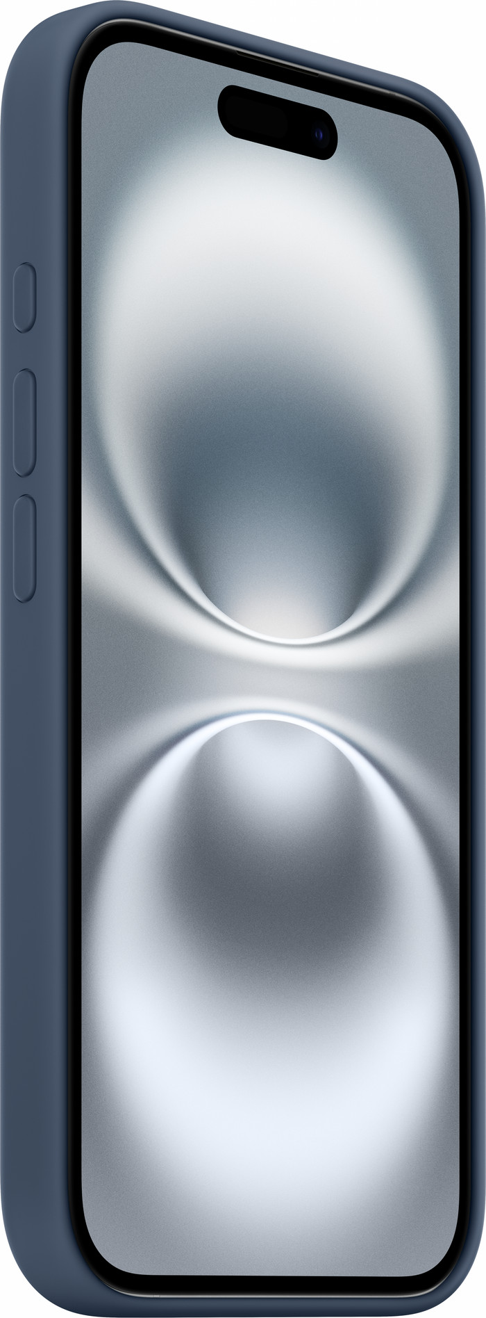 Apple iPhone 16 Back Cover met MagSafe Denim linkerkant