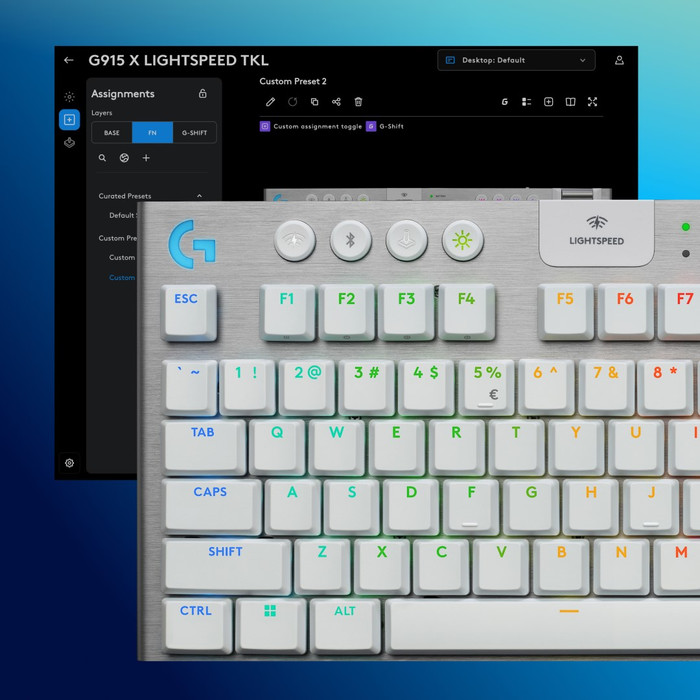 Logitech G915 X LIGHTSPEED TKL Wireless Gaming Keyboard White AZERTY visual supplier