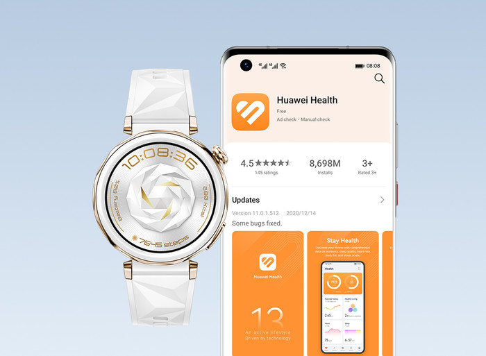 Huawei Watch GT5 Zilver/Bruin 41mm product in gebruik