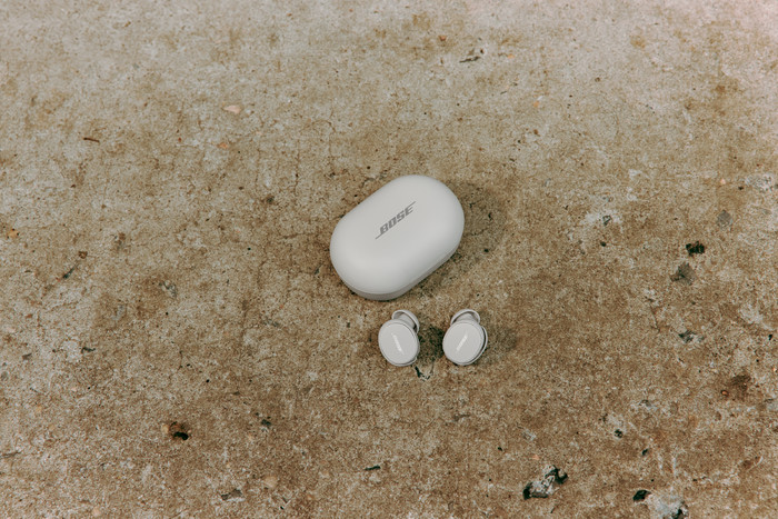 Bose QuietComfort Earbuds Cream product in use
