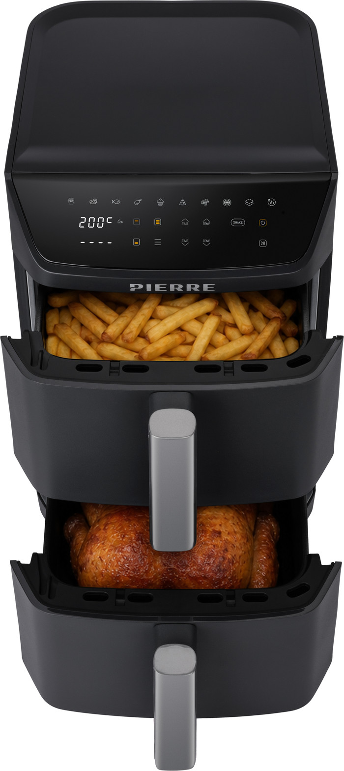 Pierre Dual Stacked Airfryer product in gebruik