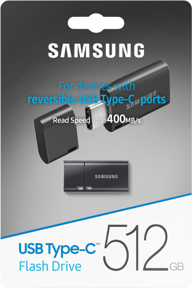 Samsung USB-C Flash Drive 512GB Grijs verpakking