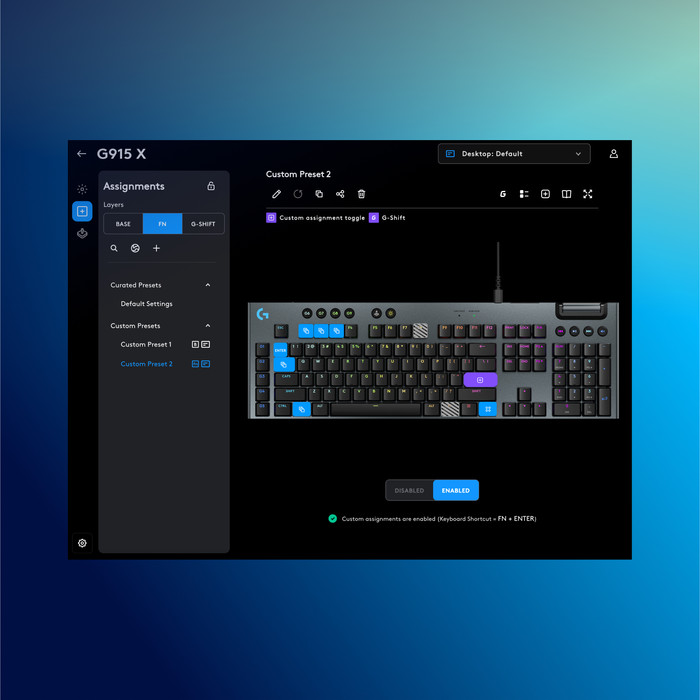 Logitech G915 X Gaming Toetsenbord Qwerty Zwart visual leverancier
