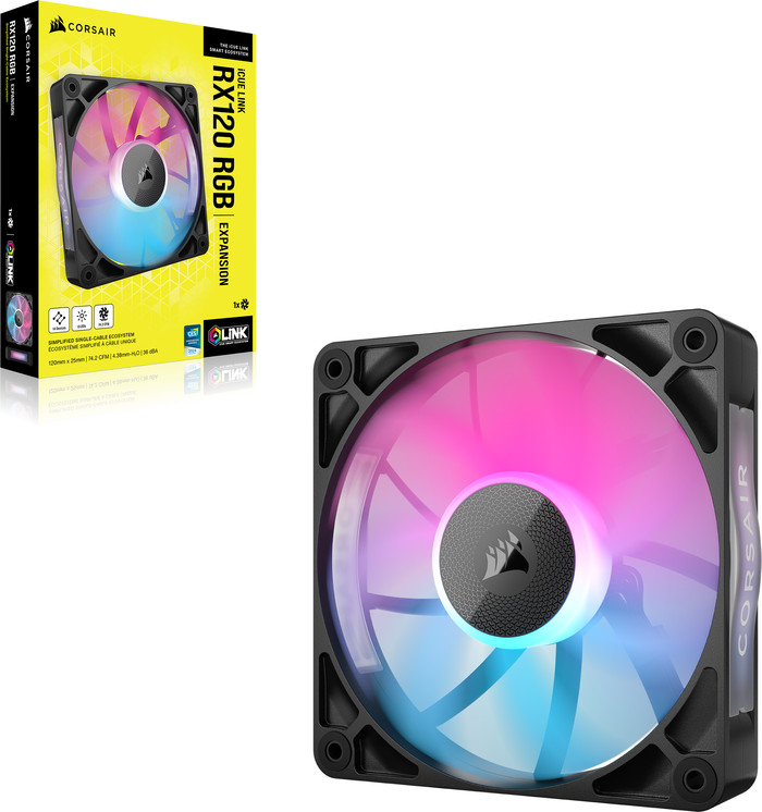 CORSAIR iCUE LINK RX120 RGB - Single Fan packaging