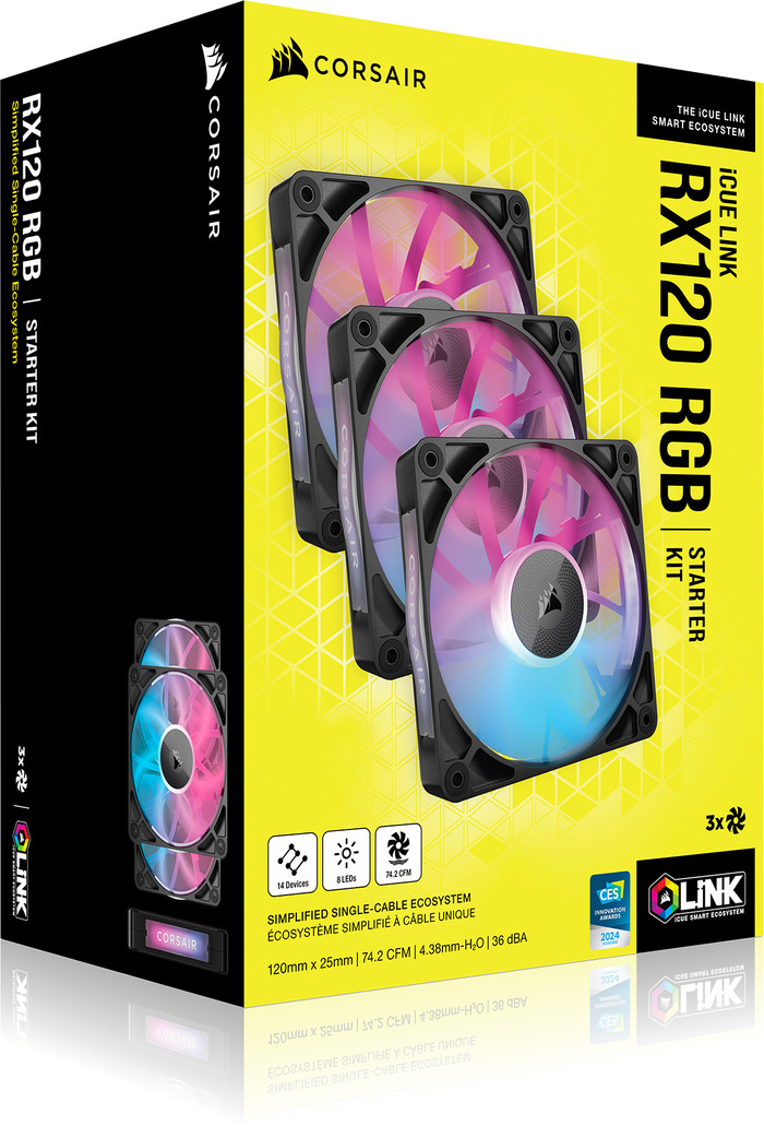 CORSAIR iCUE LINK RX120 RGB - Triple Fan null