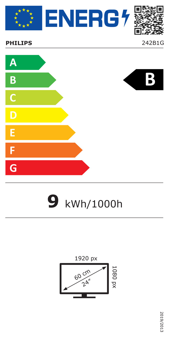 Philips 242B1G/00 energielabel