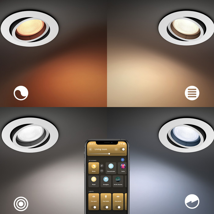 Philips Hue Centura Recessed Spot Light White and Color Round Aluminum visual supplier