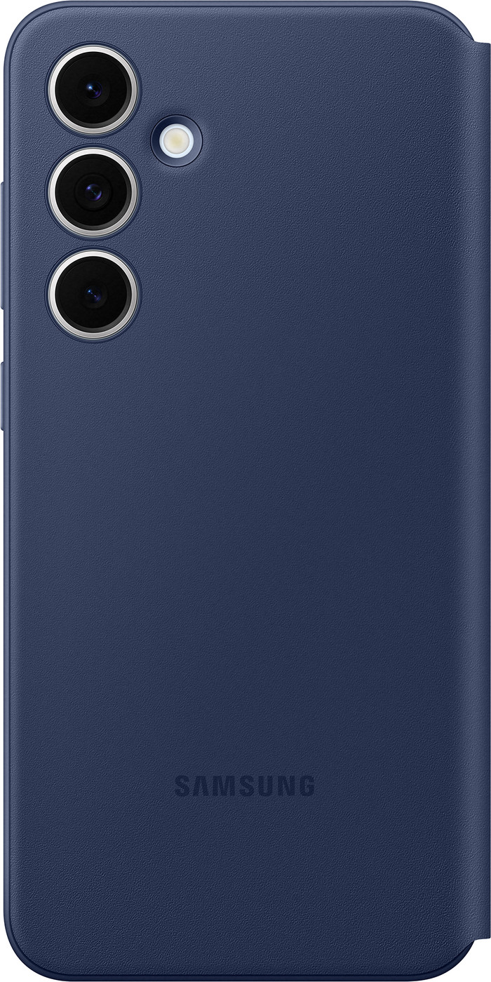 Samsung Galaxy S24 FE Clear View Book Case Blauw achterkant