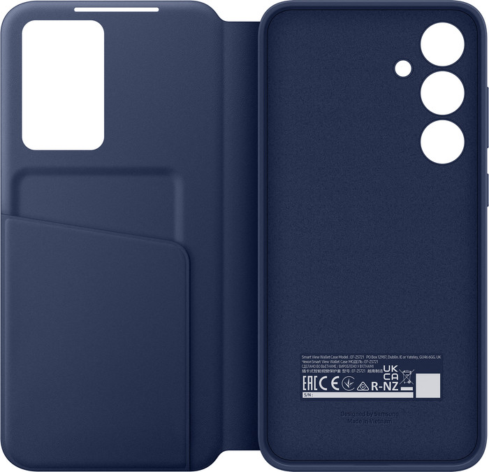 Samsung Galaxy S24 FE Clear View Book Case Blauw voorkant
