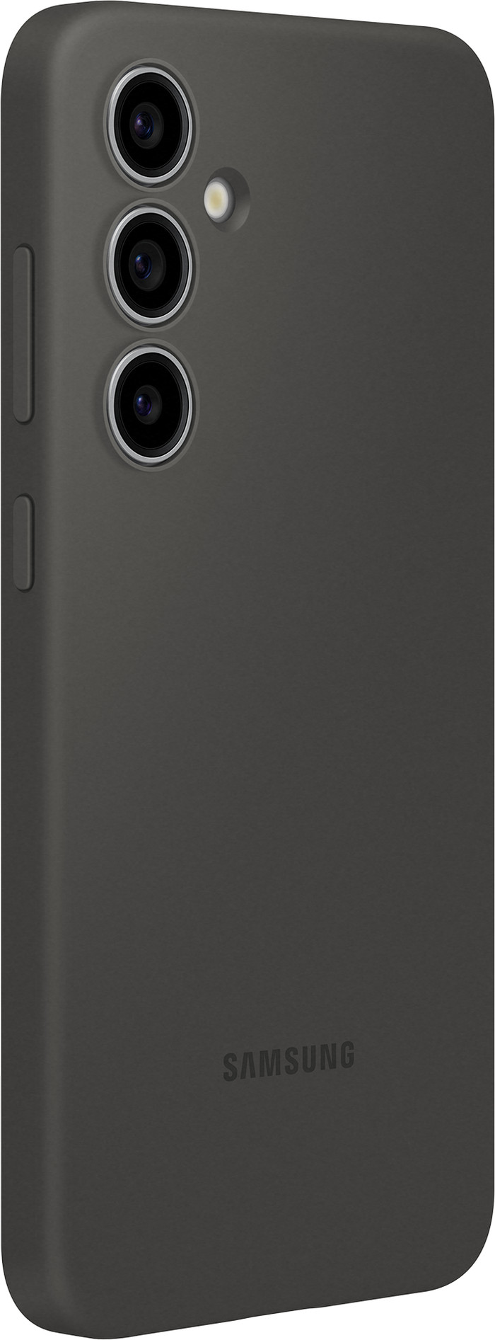 Samsung Galaxy S24 FE Siliconen Back Cover Zwart rechterkant
