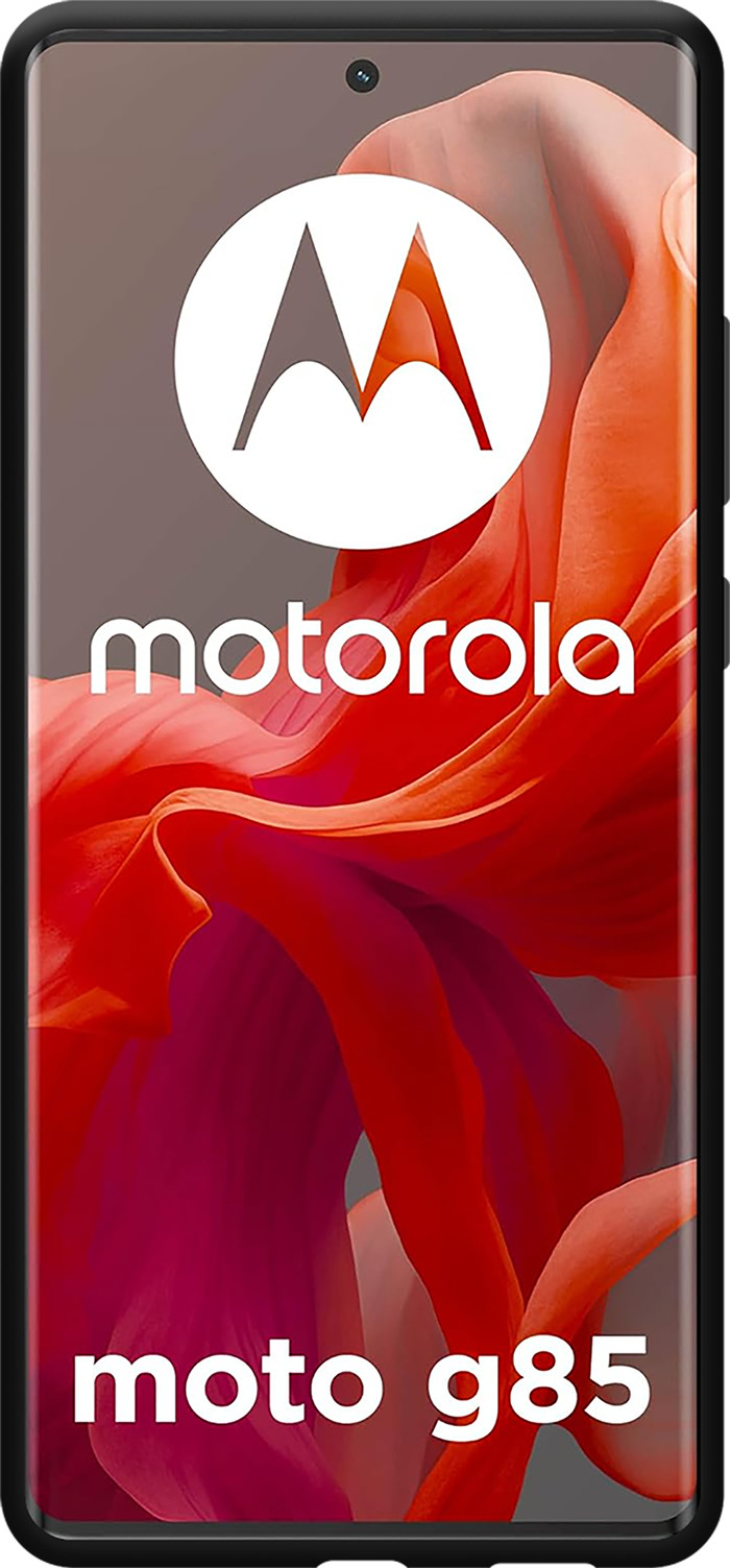 Just in Case Soft Design Motorola Moto G85 Back Cover Zwart voorkant