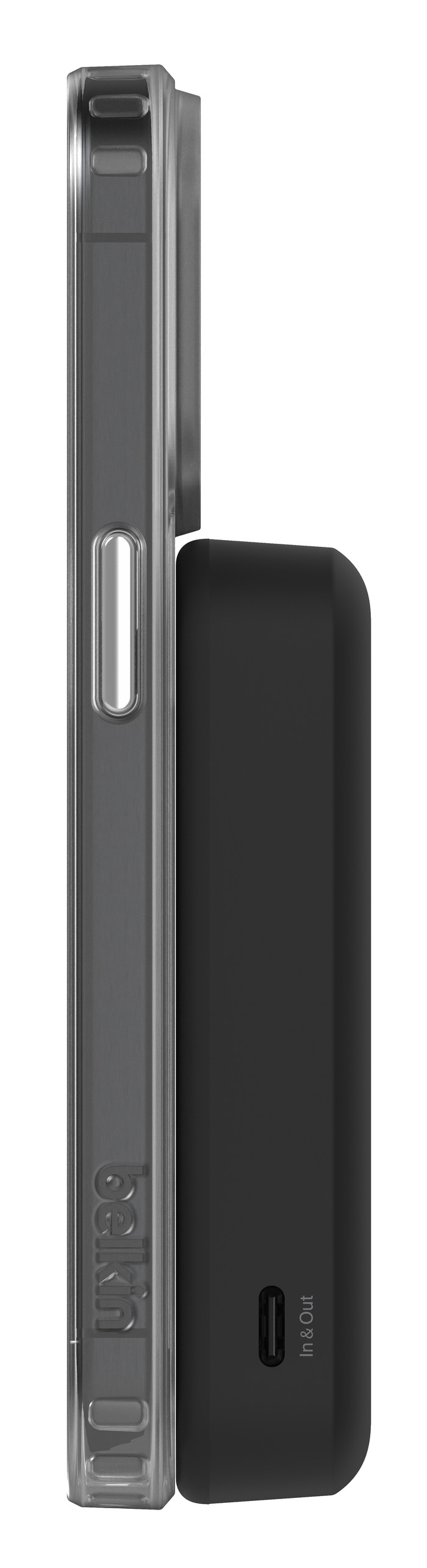 Belkin Draadloze Powerbank met MagSafe Magneet en Snelladen 10.000 mAh Zwart rechterkant