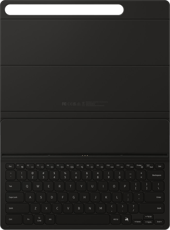 Samsung Galaxy Tab S10 Plus / S9 Plus / S9 FE Plus Slim Toetsenbord Hoes QWERTY Zwart bovenkant
