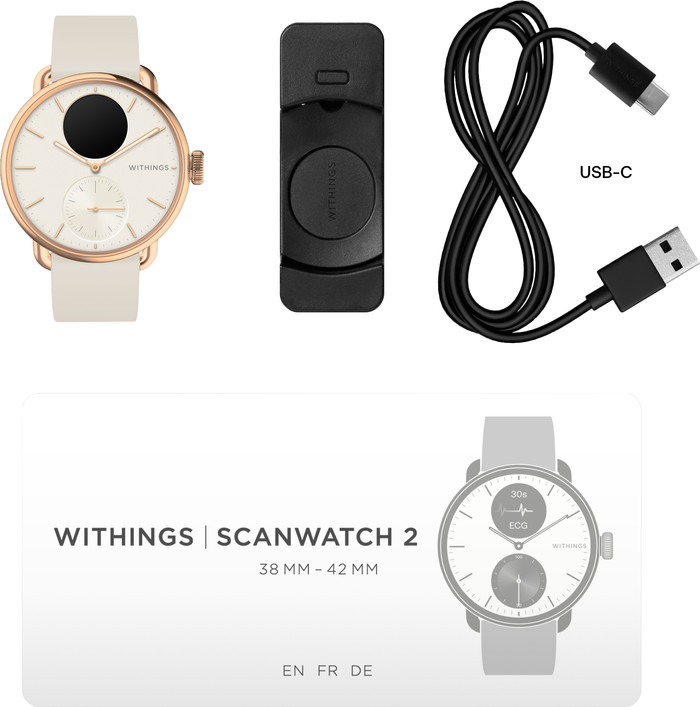 Withings Scanwatch 2 Roségoud 38mm product in gebruik