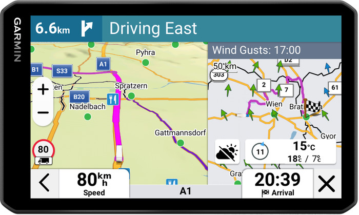 Garmin Dezl LGV720 Truck Europa + Zuid-Afrika voorkant