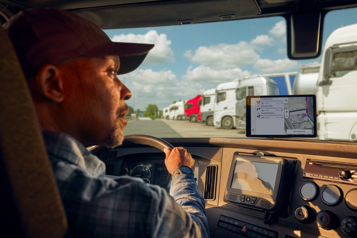 Garmin Dezl LGV720 Truck Europa + Zuid-Afrika product in gebruik