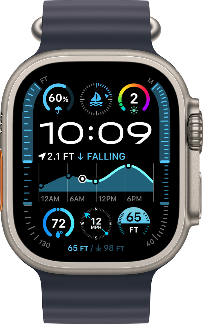 Apple Watch 44/45/46/49mm Ocean Watch Strap Dark Blue product in use
