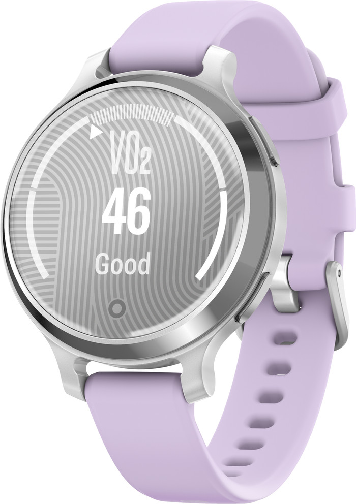 Garmin Lily 2 Active Zilver/Paars voorkant