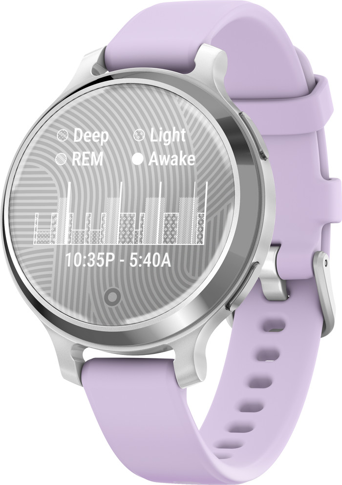 Garmin Lily 2 Active Zilver/Paars voorkant