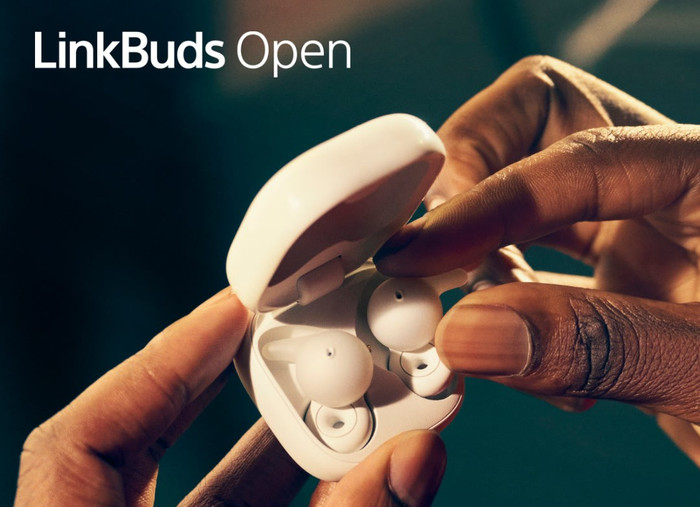 Sony LinkBuds Open Schwarz produkt in gebrauch