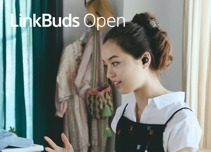 Sony LinkBuds Open Schwarz produkt in gebrauch
