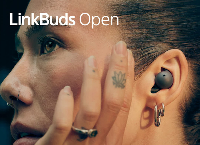 Sony LinkBuds Open Schwarz produkt in gebrauch