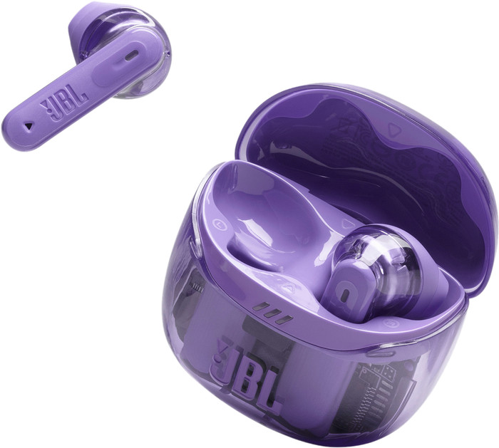 JBL Tune Flex 2 Ghost Paars detail