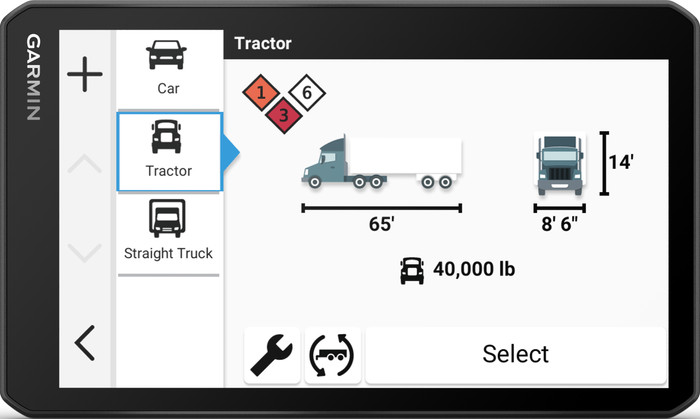 Garmin Dezl LGV720 Truck Europa + Zuid-Afrika voorkant