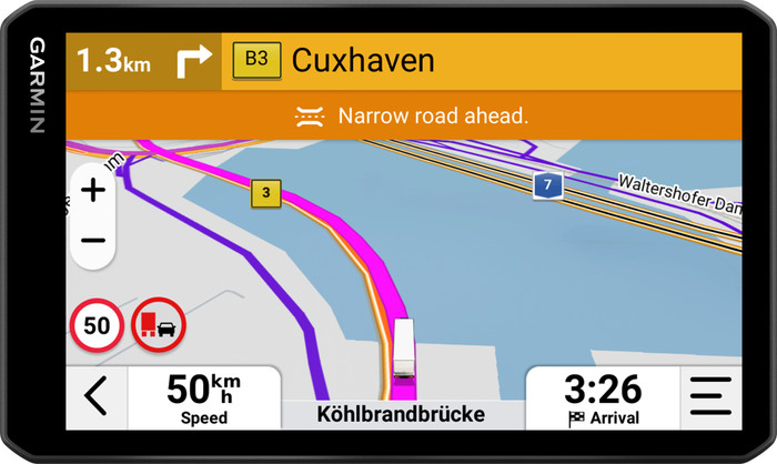 Garmin Dezl LGV720 Truck Europa + Zuid-Afrika voorkant