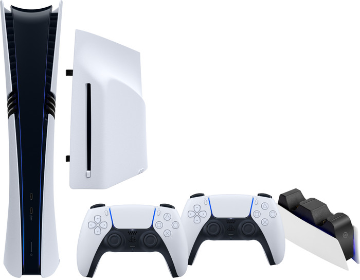 PlayStation 5 Pro + Disc Drive + Extra Controller White + Charging Dock Main Image