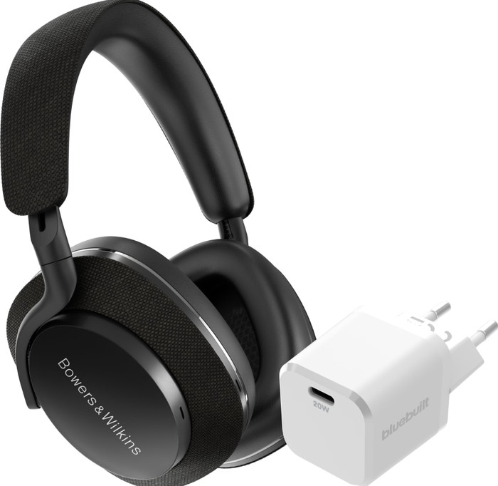 Bowers & Wilkins Px7 S2 Zwart + BlueBuilt Power Delivery Oplader met Usb C Poort 20W Wit Main Image