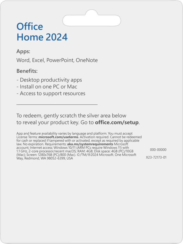 Microsoft Office Home 2024 EN arrière