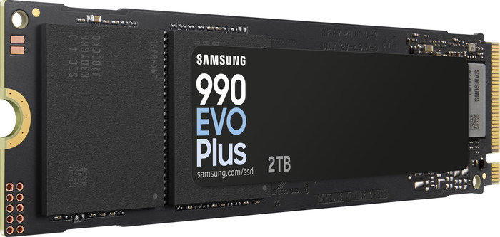 Samsung 990 Evo Plus 2TB NVMe SSD left side