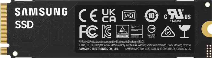 Samsung 990 EVO Plus 1TB NVMe SSD achterkant