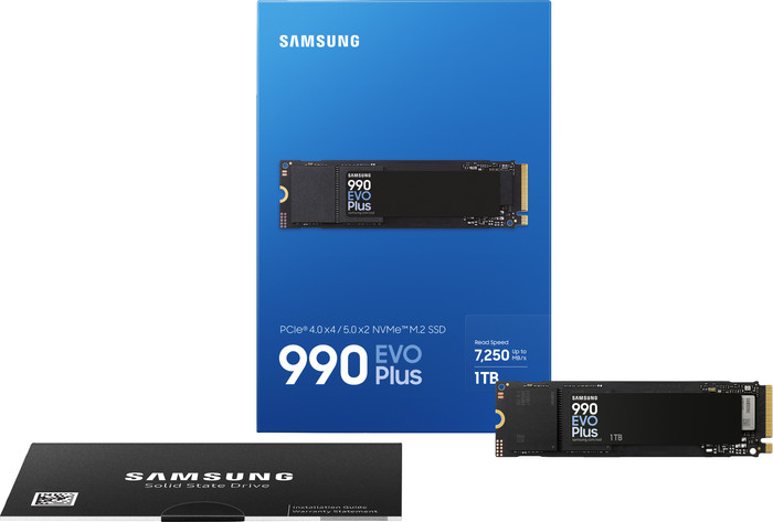 Samsung 990 EVO Plus 1TB NVMe SSD verpakking