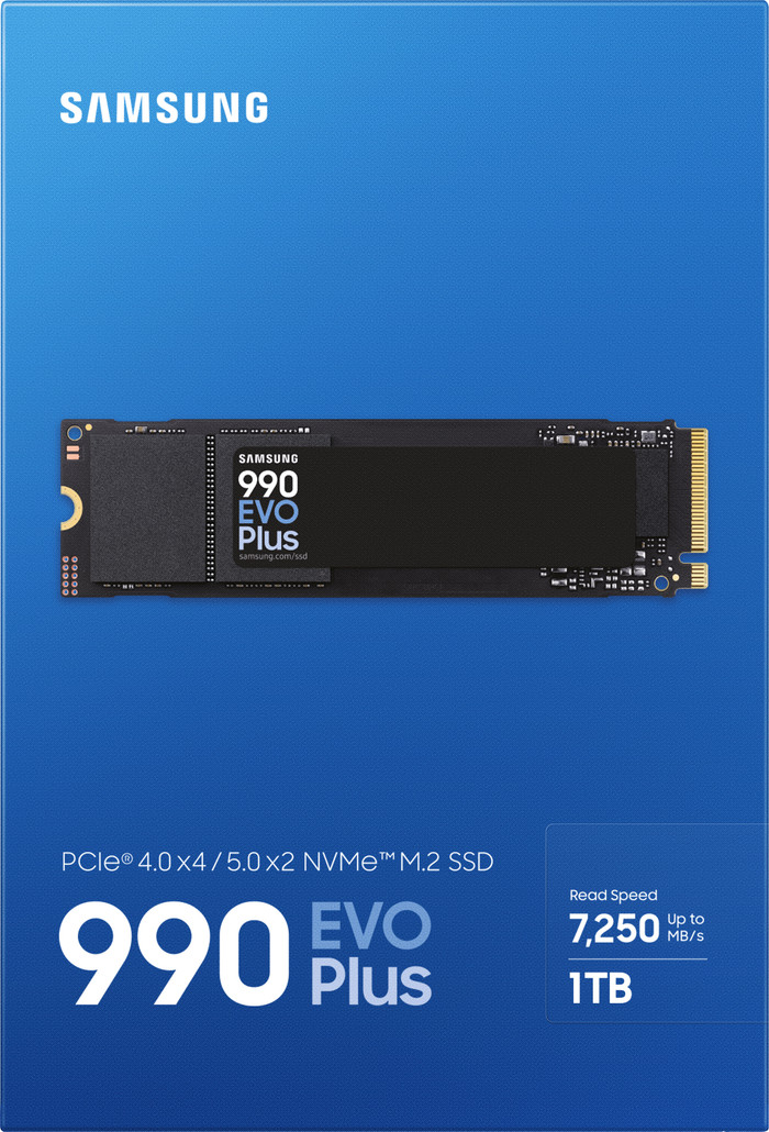 Samsung 990 EVO Plus 1TB NVMe SSD verpakking